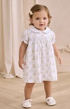 unique designer dresses Vintage Blue & White Chevron Eyelet Swing Dress S/4 Size:M (15.5) 34/35 (1554) pm_60 Featuring a stunning blue Blue Long Sleeve Flower
